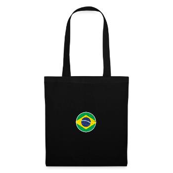 Brésil Brésil Drapeau brésilien - Sac en tissu - noir - Devant