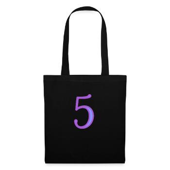 5. CINQ - Sac en tissu - noir - Devant