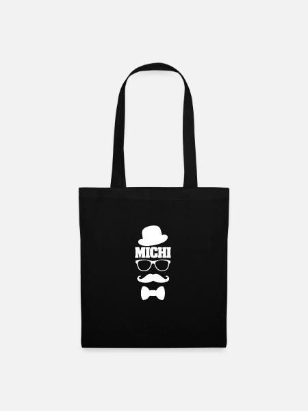 Geschenk für Michi - Stoffbeutel - Schwarz