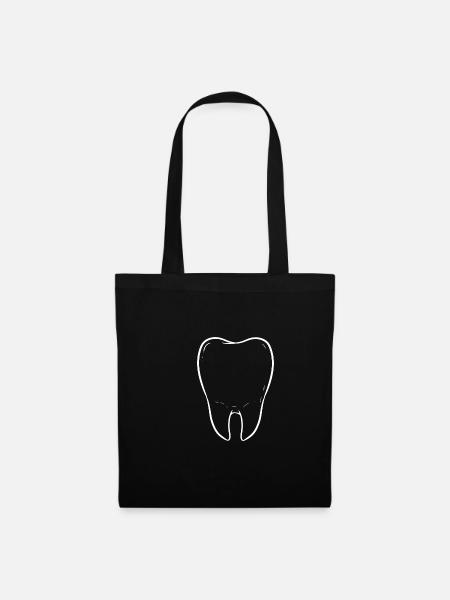 Big Tooth Tooth Arzt Geschenk - Stoffbeutel - Schwarz