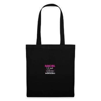 Travailleur social scolaire - Sac en tissu - noir - Devant
