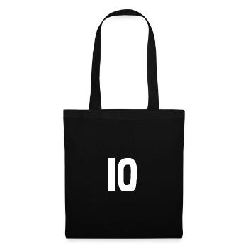 10. 10 ANS. 10e ANNIVERSAIRE. ANNIVERSAIRE 10 ANS. - Sac en tissu - noir - Devant