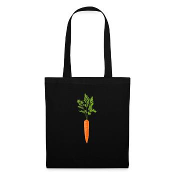 Carotte Légume Jardin Potager - Sac en tissu - noir - Devant