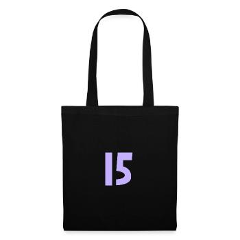 15. 15 ANS. 15e ANNIVERSAIRE. ANNIVERSAIRE 15 ANS. - Sac en tissu - noir - Devant
