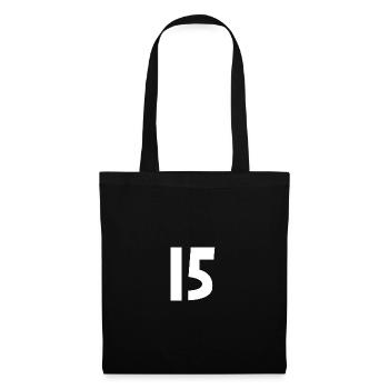 15. 15 ANS. 15e ANNIVERSAIRE. ANNIVERSAIRE 15 ANS. - Sac en tissu - noir - Devant