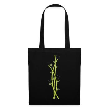 panda and bamboo - Tote Bag - black - Front