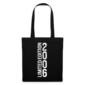 Année 2006 Typographie Vintage - Sac en tissu - noir - Devant