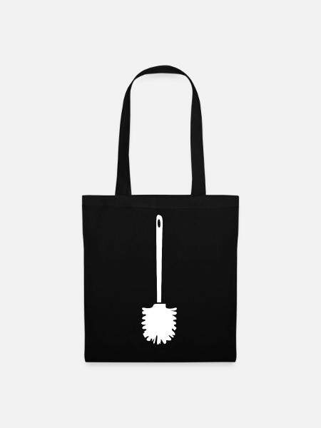 Klobürste Toilette Geschenk Einzug - Stoffbeutel - Schwarz