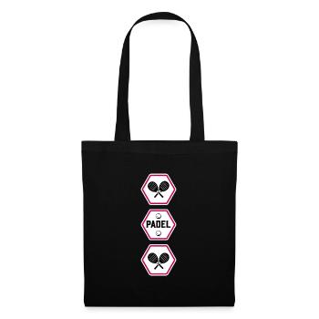 padel padel-tennis paddle padle - Sac en tissu - noir - Devant