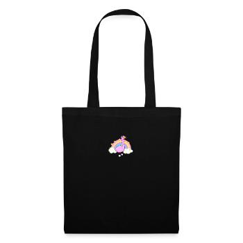 Flamingo and a rainbow cartoon - Tote Bag - black - Front
