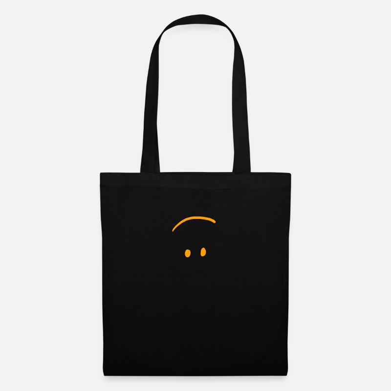 Upside Down Smily Face - Tote Bag - black