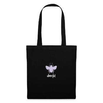 Purple Pastel Bee Cheerful Bee Be Cheerful - Tote Bag - black - Front