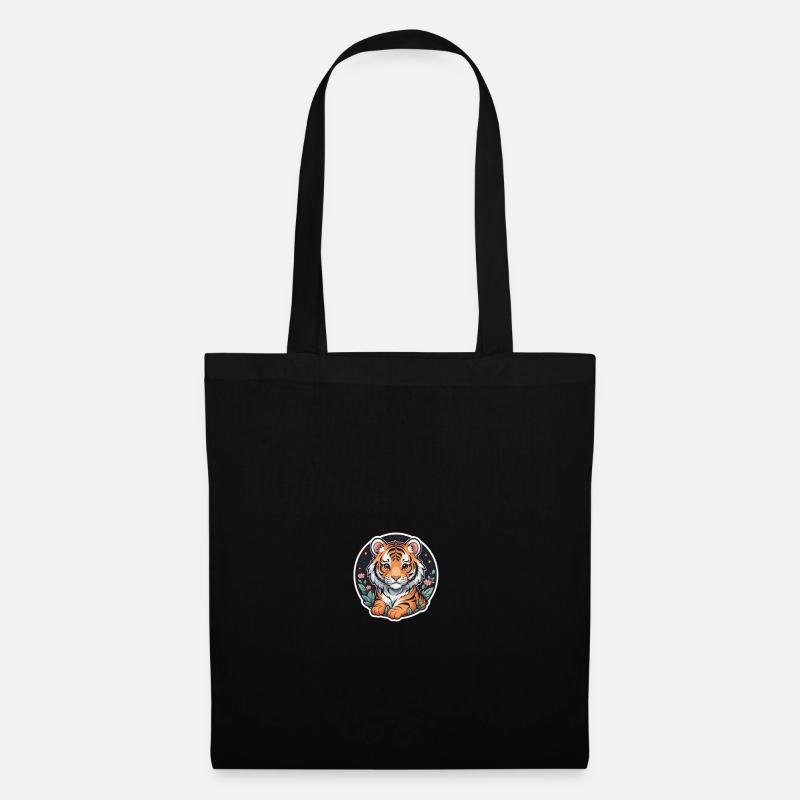 Tiger at night - Tote Bag - black