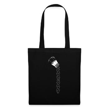 Conception de sel tombant - Sac en tissu - noir - Devant
