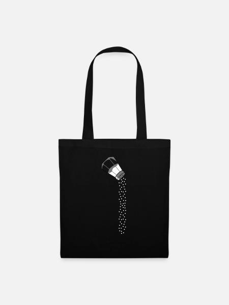 Fallendes Salz Design - Stoffbeutel - Schwarz