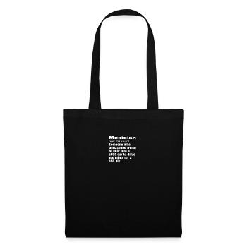 Funny Musician Definition Meaning Sarcastic Gift - Tote Bag - black - Front