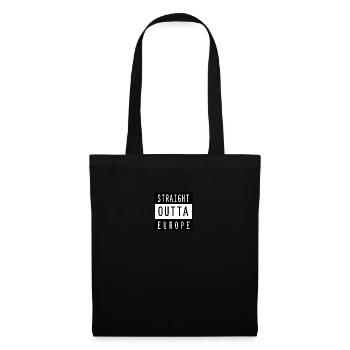 STRAIGHT OUTTA EUROPE - Sac en tissu - noir - Devant