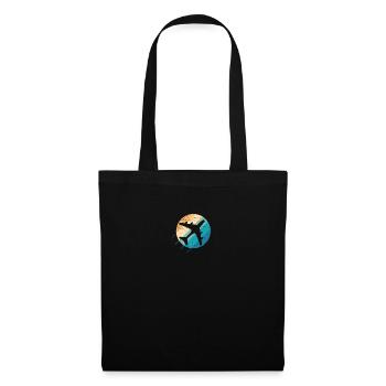 Avion dans un beau design rétro - Sac en tissu - noir - Devant