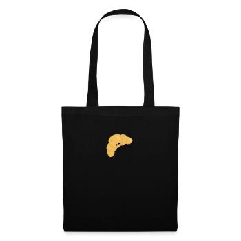 croissant - Sac en tissu - noir - Devant