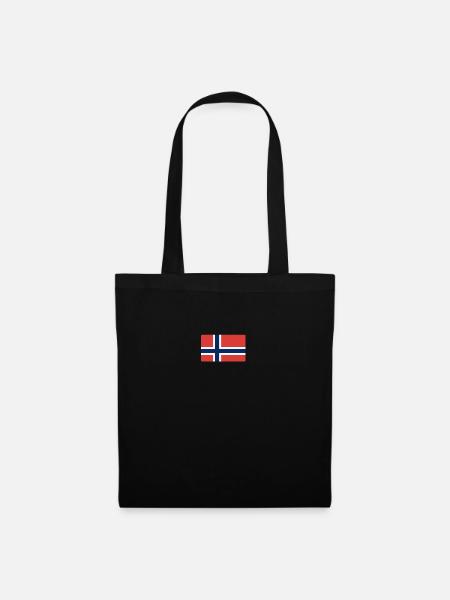 Norwegische Flagge - Stoffbeutel - Schwarz