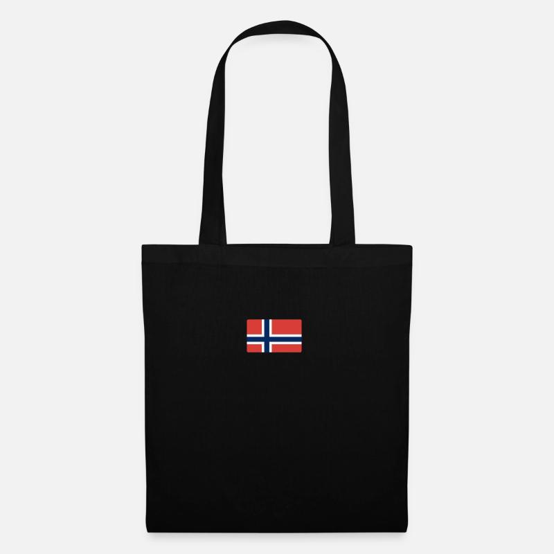 Norwegische Flagge - Stoffbeutel - Schwarz