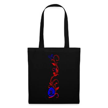 Flower vine with Easter egg and Easter bunny - Tote Bag - black - Front