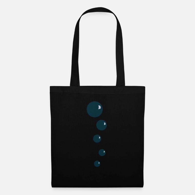 Bubbles perles d’eau - Sac en tissu - noir