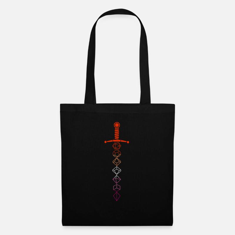 Lesbian Sword LGBTQ Pride Flag Gemstone Sword - Stoffbeutel - Schwarz