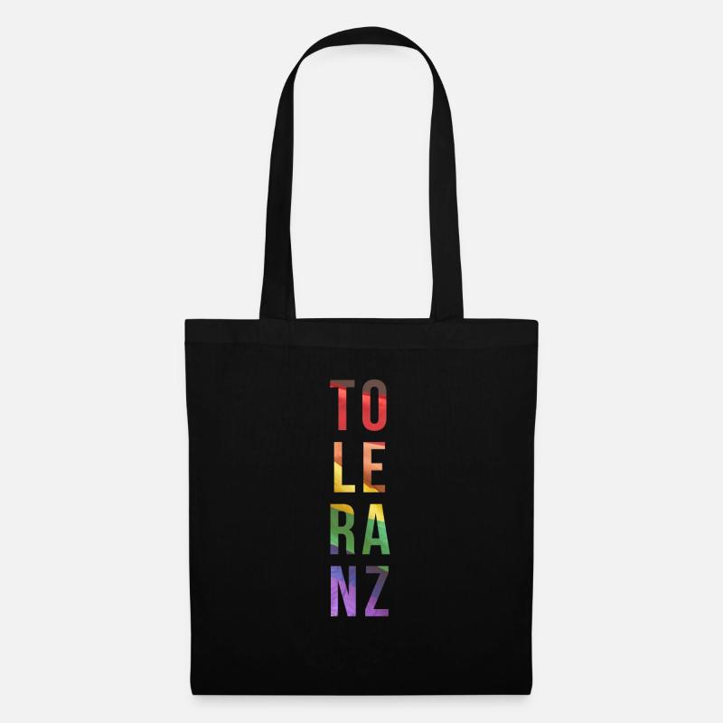 Toleranz Regenbogen. - Stoffbeutel - Schwarz