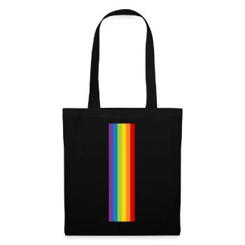 LGBT Pride Flag CSD Regenbogen Flagge Pride Month - Stoffbeutel - Schwarz - Vorne