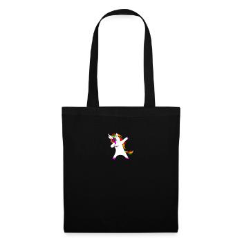 tamponner licorne licorne aux couleurs de l'arc-en-ciel lgbt - Sac en tissu - noir - Devant