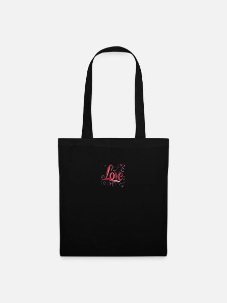 Love rose - Sac en tissu - noir