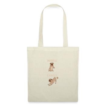 Inhale, Exhale - Pug, Yoga, Exercise, Dog Sports - Tote Bag - nature - Front