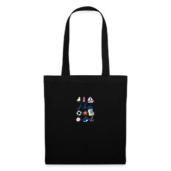 Ahoi maritim Design - Stoffbeutel - Schwarz - Vorne