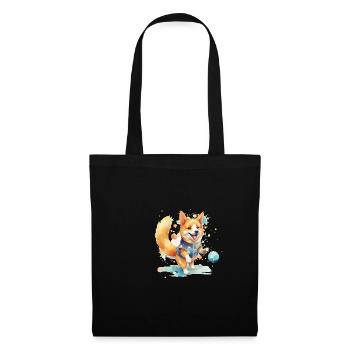 Japanese dog Shiba Inu Ball Sport - Tote Bag - black - Front