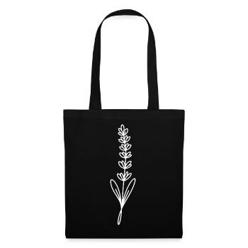 Lavender Line Art Bouquet - Tote Bag - black - Front