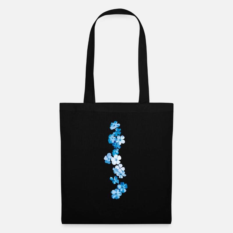 blue blossoms forget-me-not - Tote Bag - black
