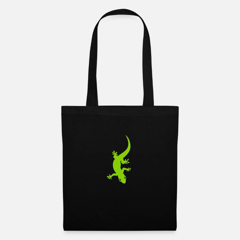 Gecko - Stoffbeutel - Schwarz