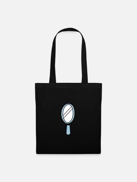 MIROIR MIROIR à main en bleu - Sac en tissu - noir