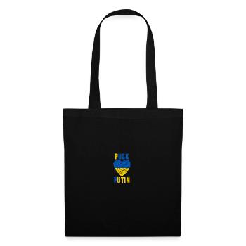 FK Poutine, Puck Futin, Stand avec l’Ukraine, Anti Guerre - Sac en tissu - noir - Devant