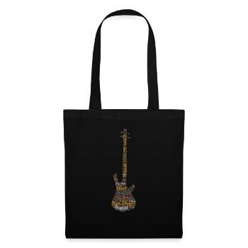 Bass guitar Word cloud for bassist bass player - Tote Bag - black - Front