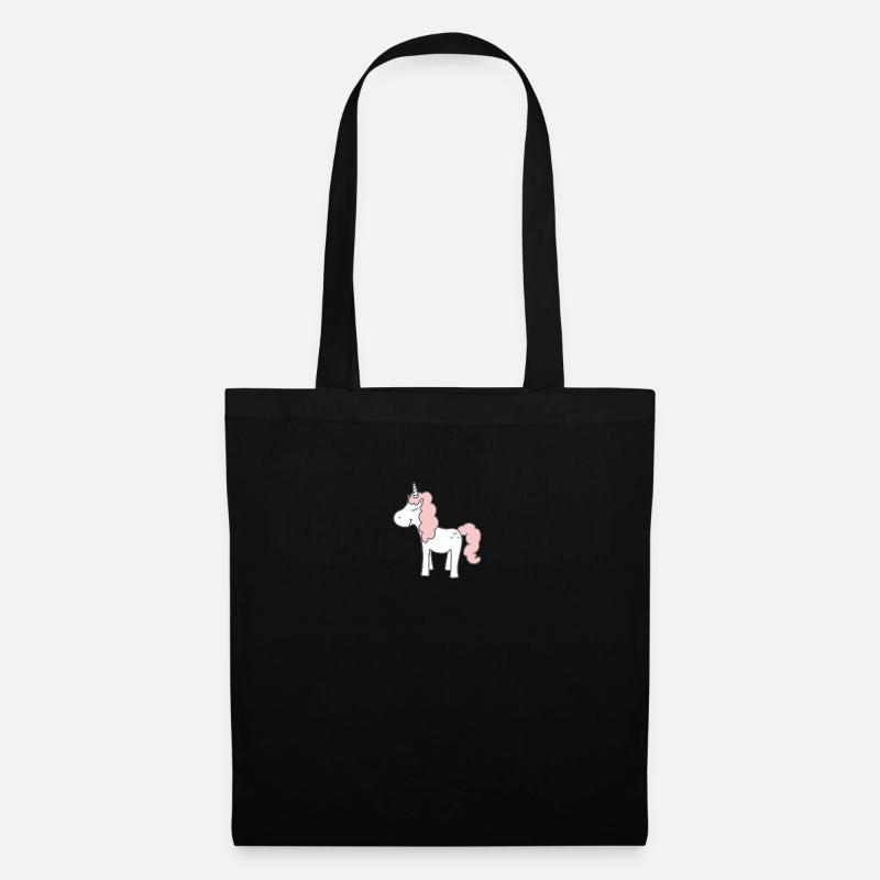 Licorne douce - Sac en tissu - noir