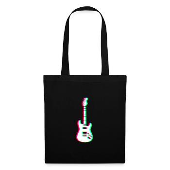 EDM - Electric Guitar - Glitch Rave Style - Tote Bag - black - Front