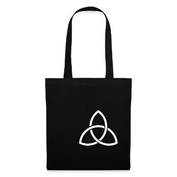Noeud celtique Symbole blanc celtique - Sac en tissu - noir - Devant