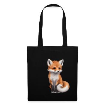 Cute Red Fox Fox Forest Animal - Tote Bag - black - Front