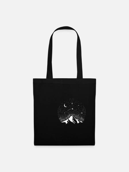 Astro Berg Sternschnuppe Glücksbringer Geschenk - Stoffbeutel - Schwarz