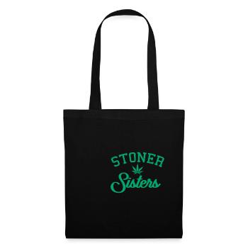 STONER SISTERS Weed 420 Girlfriend Gift For 2 - Tote Bag - black - Front