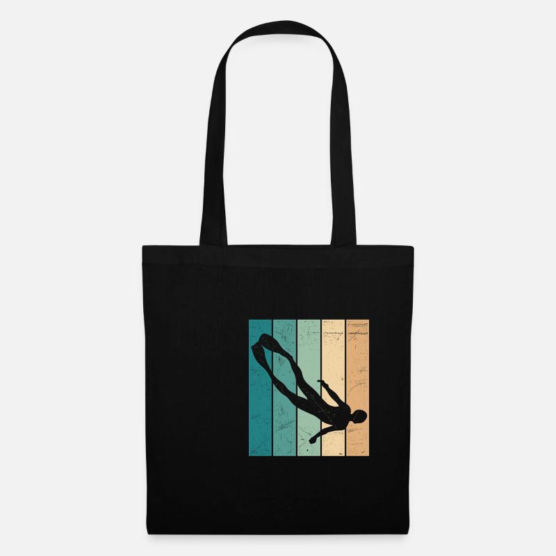 APNOE RETRO cadeau de plongée en apnée - Sac en tissu - noir