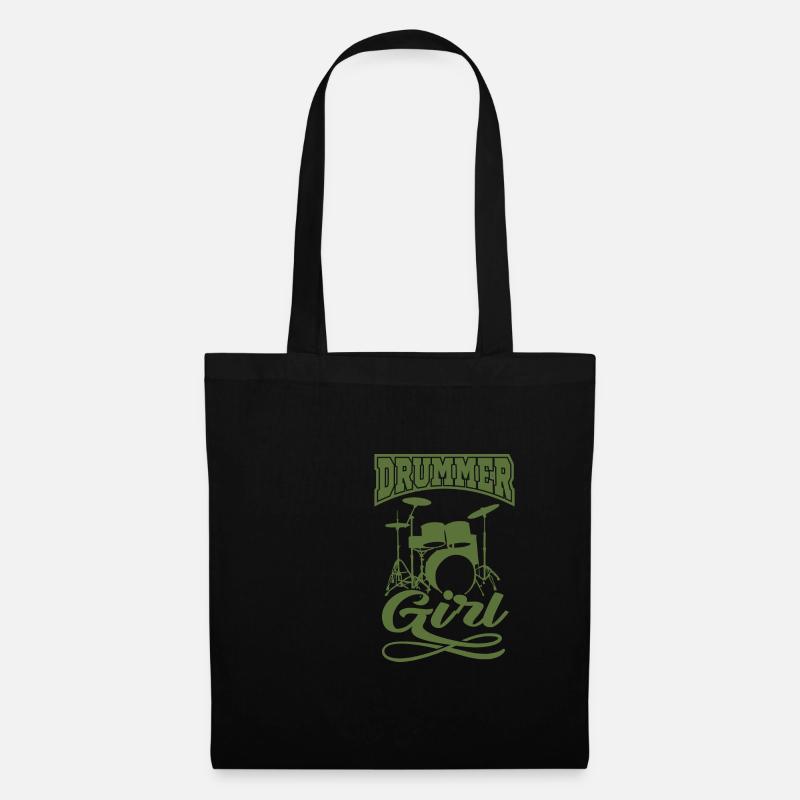 DRUMMER Geschenk Schlagzeug für Schlagzeuger - Stoffbeutel - Schwarz