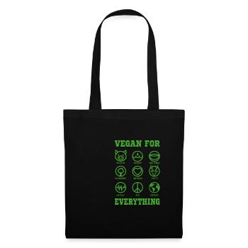VÉGÉTARIEN Cadeau Protecteur animal pour Vegan VEGAN - Sac en tissu - noir - Devant